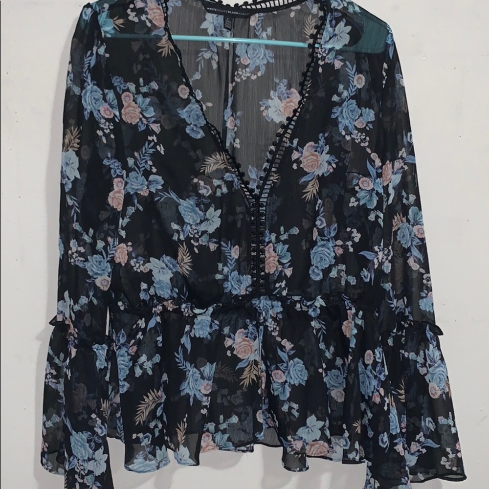 Black Floral Top